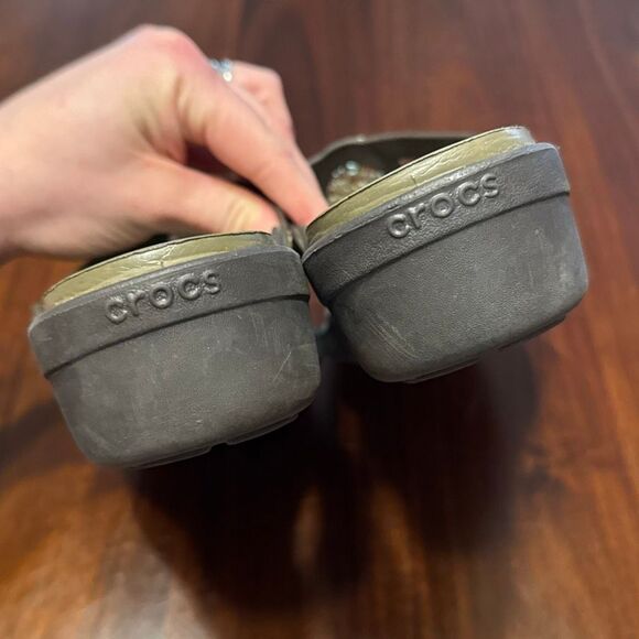 Crocs Brown Golden Wedge Flip Flops Women’s US 9 - Picture 4 of 8